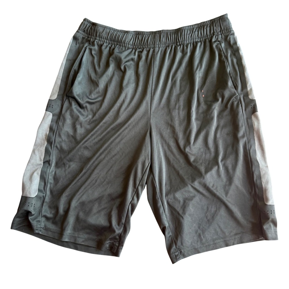 Ten Gear Basketball Shorts Kids M Black Black Mesh Athletic Gym Dri-FIT